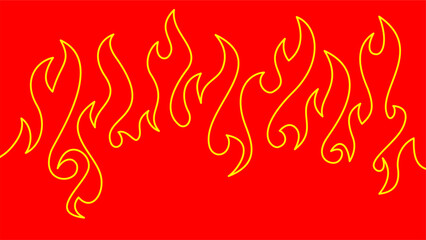 Background with fire lines. Outline of flames background. Continuous fire line design. Flame outline background. Fire Background. flame Background. doodle fire background. Flame Seamless Pattern.