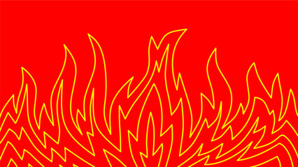 Background with fire lines. Outline of flames background. Continuous fire line design. Flame outline background. Fire Background. flame Background. doodle fire background. Flame Seamless Pattern.
