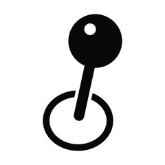 Analog stick gaming icon logo silhouette design template isolated illustration © haris