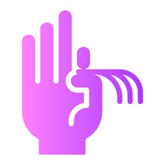 hair pulling gradient icon