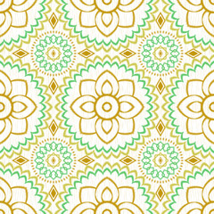 Ikat fabric pattern, Thai silk pattern, seamless pattern.
