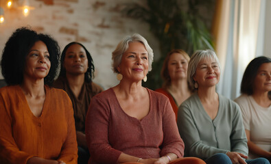 Women share empowering experiences in supportive menopause discussion at community center