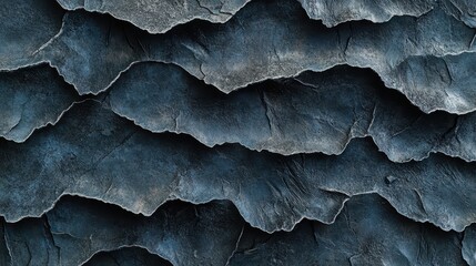 Textured Dark Blue Slate Stone Layers for Background Designs