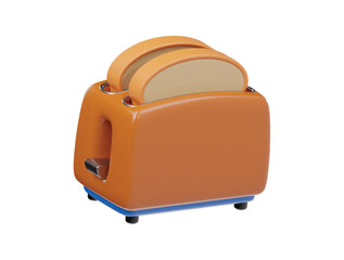 3d toaster icon rendering illustration