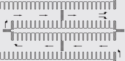 Parking lot isolated. vector illustration © marijaobradovic