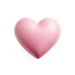 Fototapeta premium Pink Heart Symbol: A simple, elegant, and perfectly formed light pink heart. Ideal for Valentine's Day, love, romance, or any project needing a touch of affection. 
