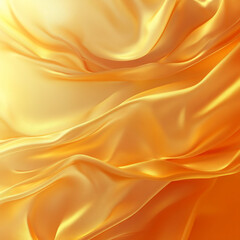 Luxurious golden silk fabric with soft waves and folds. (1)