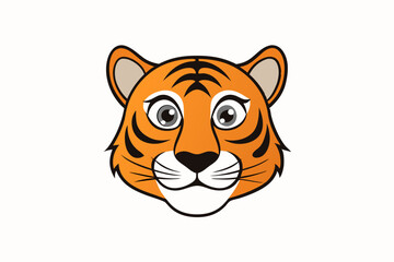 tiger cartoon isolated on white