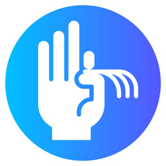 hair pulling gradient icon