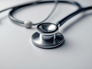 Elegant Stethoscope on a Reflective Surface for Medical Concept Imagery