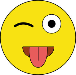 Silly Yellow Emoji Icon