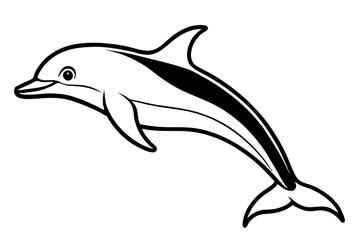 silhouette of a dolphin