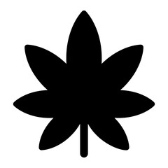 Obraz premium Cannabis glyph icon
