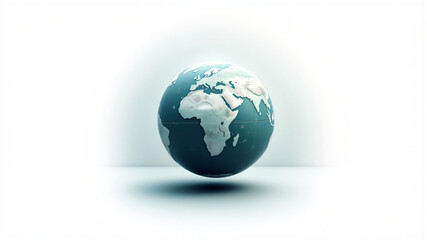 Fototapeta premium A visually striking globe displaying the continents and oceans in vibrant colors.