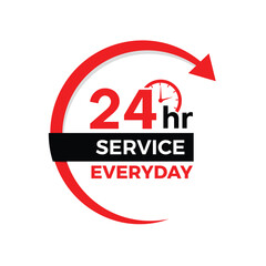 vector 24 hour everyday service with help and support 
