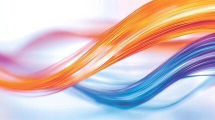 Abstract Swirling Colorful Waves Vibrant Orange Blue Purple Hues Dynamic Flowing Lines Design