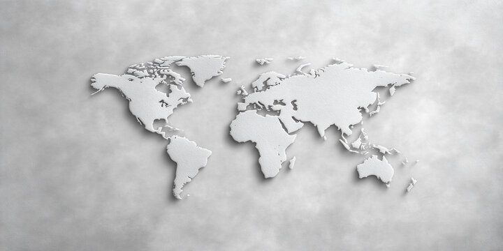 Embossed world map on textured background. (1)