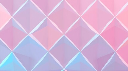 Fototapeta premium Pastel Diamond Pattern: A dreamy, iridescent background of soft pink and purple diamond shapes. Perfect for feminine branding, websites, and social media.