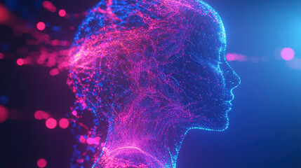 Futuristic Abstract Neural Network Concept Design