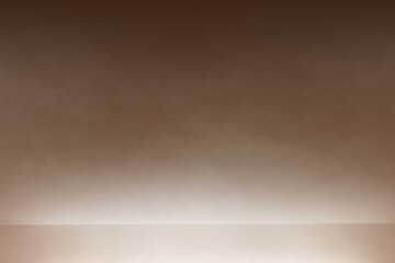 Product display background in brown tone with smoky light and shade blurred background.