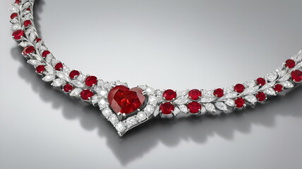 red diamond design of necklace