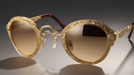 gold glasses