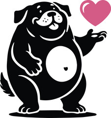 puppy with heart