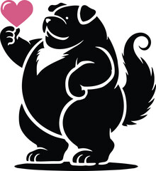 puppy with heart