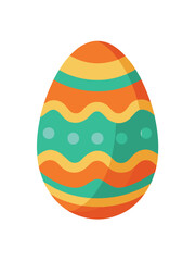 Easter day egg vector art on white background
