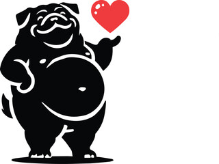 puppy with heart