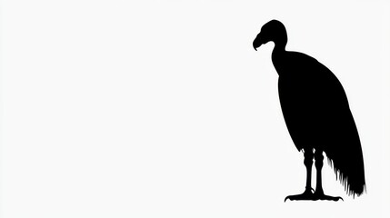Obraz premium Striking Black Silhouette of a Vulture Bird of Prey Wildlife Image