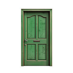 Modern Green Wooden Door