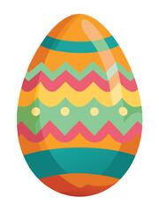 Easter day egg vector art on white background
