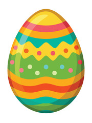 Easter day egg vector art on white background
