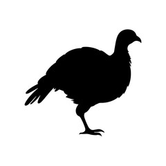 Wild turkey silhouette vector illustration design on white background.