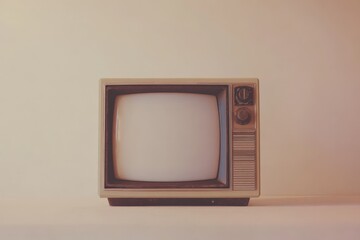 vintage television on a light background