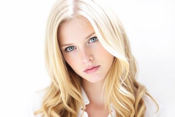 Naklejka premium Portrait of an young woman skin care, body care, beauty salon