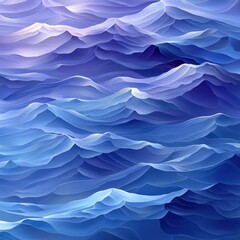 Obraz premium Abstract blue waves flowing in a gradient background, suitable for digital backgrounds