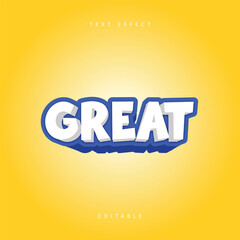 3d text effect great style, editable text