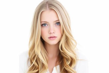 Naklejka premium Portrait of an young woman skin care, body care, beauty salon
