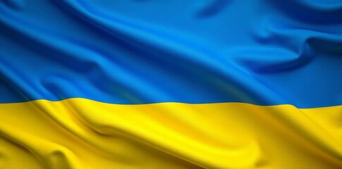 Flag of Ukraine in background with Covid test showing Russian flag, war, medical