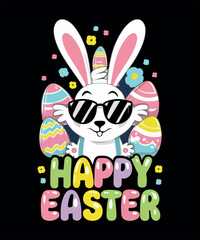 Obraz premium Happy Easter, T Shirt Design/ SVG
