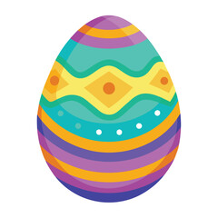 Easter day egg vector art on white background
