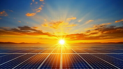 Solar panels capture the sun's rays, illustrating green energy initiatives and eco conscious living.