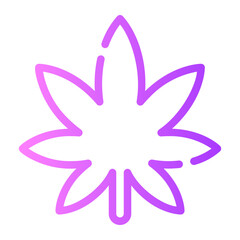 Cannabis gradient icon