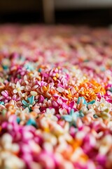 Obraz premium Colorful Floral Arrangement of Small Blossoms in a Vibrant and Lively Display