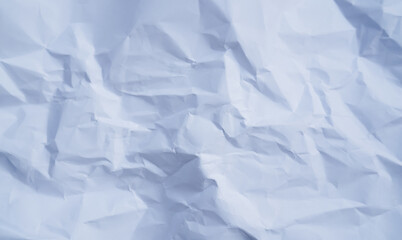 wrinkled paper texture,Top view and full frame of wrinkled paper texture is used for wrinkled or crumpled white paper background texture in decorative art.