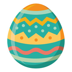 Easter day egg vector art on white background
