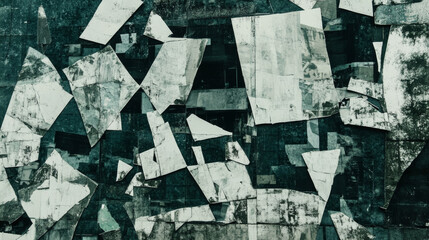 Abstract geometric pattern with chaotic shapes