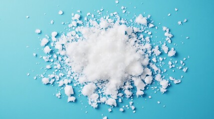 Frozen Water Splashes on Clean Minimalist Background